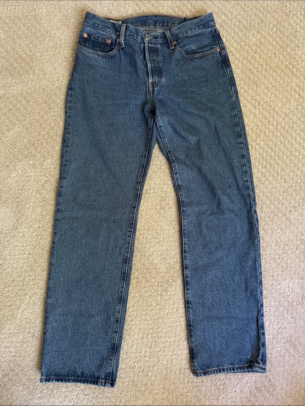 Levi's Premium Denim 501 90s Blue Jeans Button Fly W27 W30 *Altered Waist*